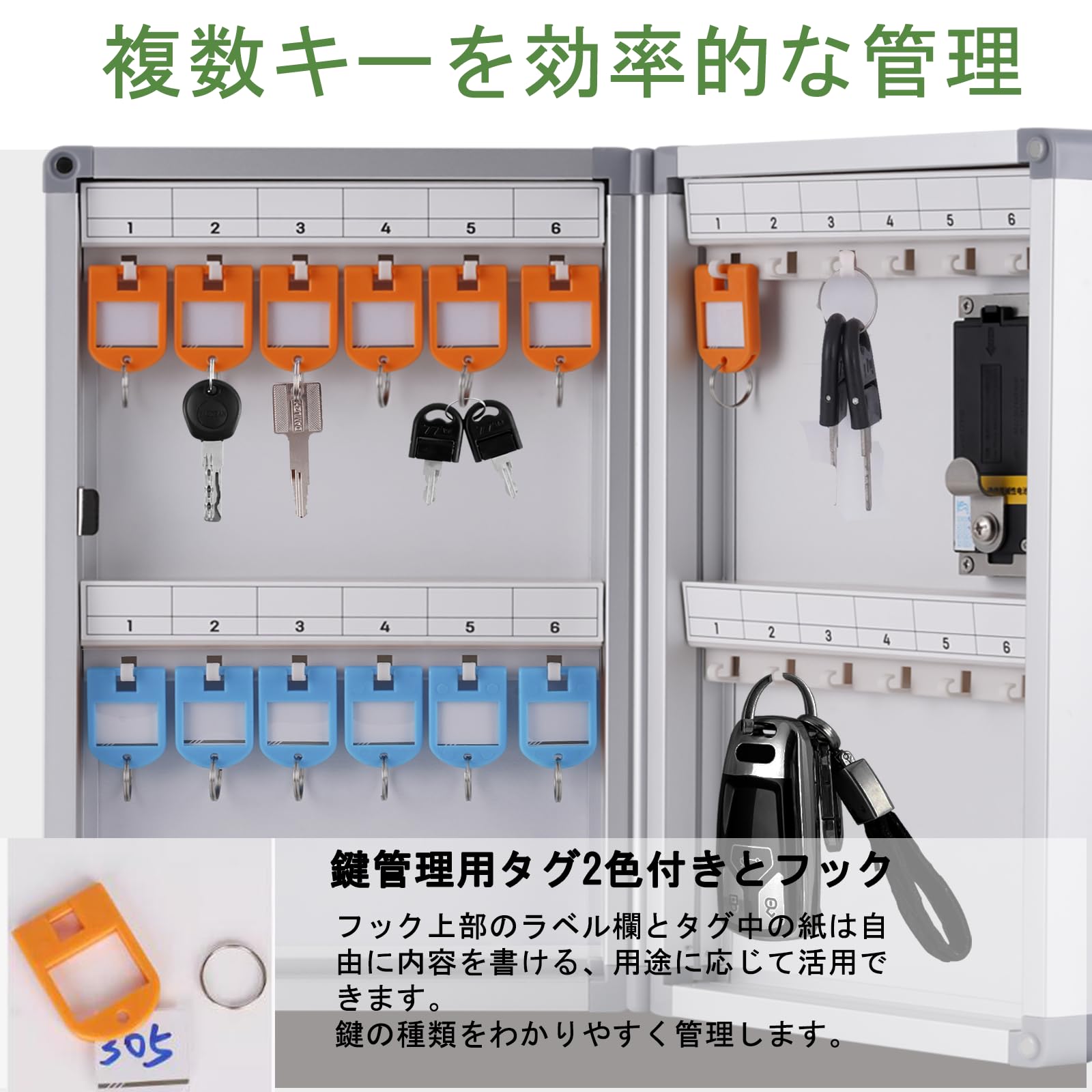 Amazon.co.jp: MXBAOHENG キーボックス 暗証番号/カード 壁掛け 鍵収納